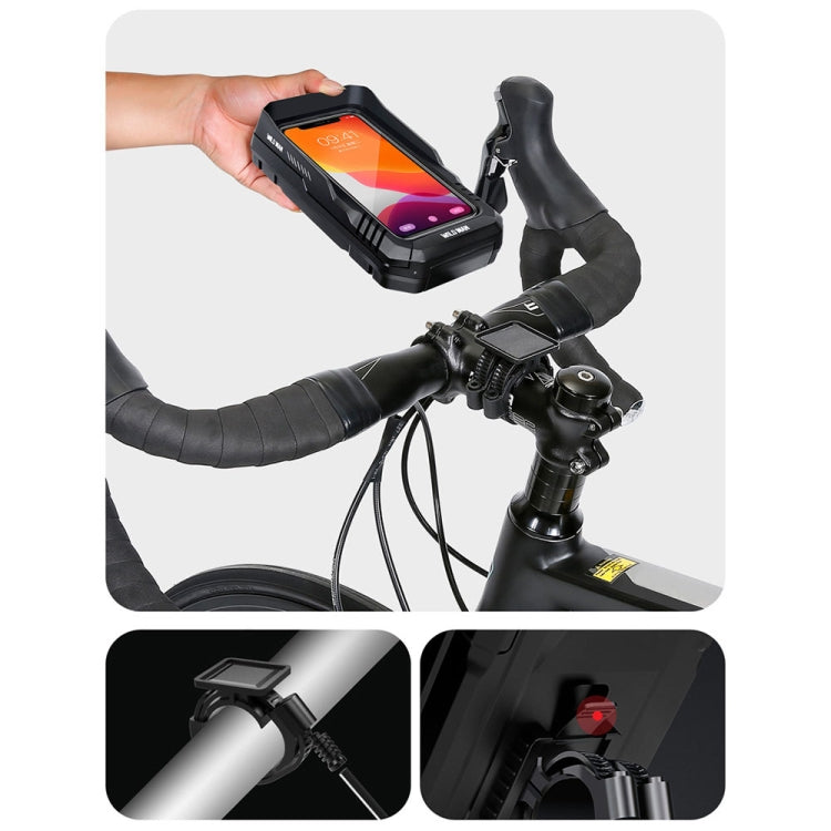 WILD MAN FK4 0.5L EVA Hard Shell Bicycle Waterproof Case Handlebar Phone Touch Screen Holder(Black)