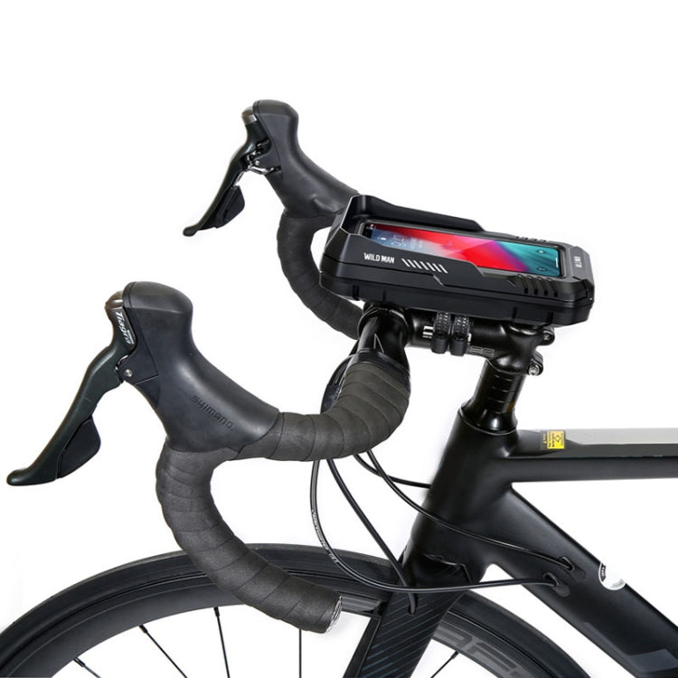 WILD MAN FK4 0.5L EVA Hard Shell Bicycle Waterproof Case Handlebar Phone Touch Screen Holder(Black)