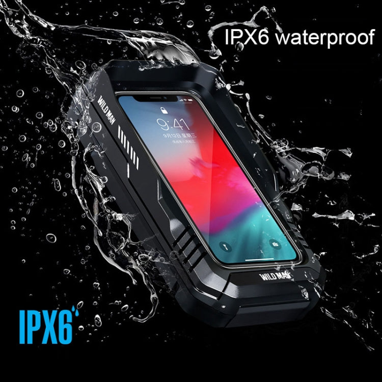 WILD MAN FK1 0.5L Mountain Bike Waterproof Phone Touch Screen Handlebar Bag Bike Holder Bag(Black)