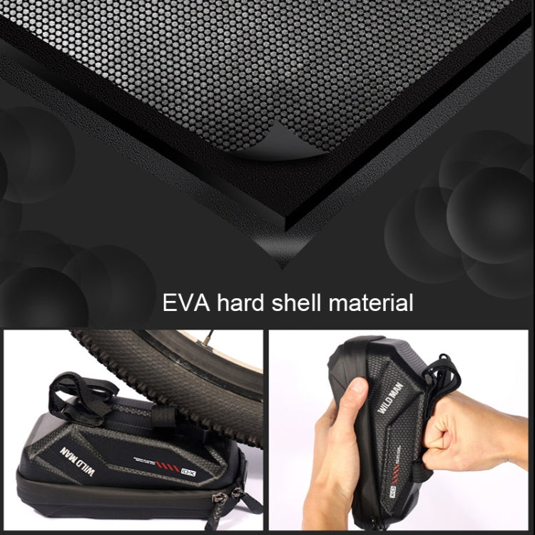 WILD MAN X1 1L EVA Hard Shell Bicycle Phone Touch Screen Handlebar Bag Waterproof Cycling Bag(Red)