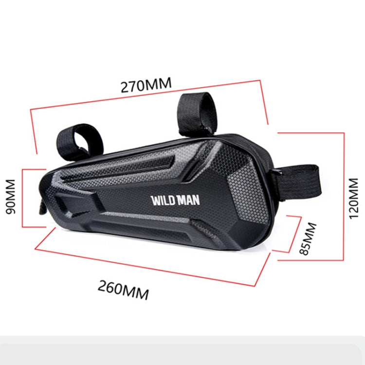 WILD MAN XT9 1.8L EVA Hard Shell Bike Front Beam Triangle Bag Electric Vehicle Waterproof Bag(Sun Pattern)