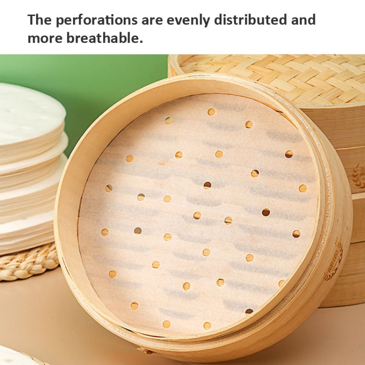 100pcs /Pack Steamer Paper Non-Stick Disposable Grease-Proof Paper Round Air Fryer Pad, Size: 9 Inches (22.86cm)