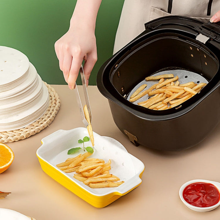 100pcs /Pack Steamer Paper Non-Stick Disposable Grease-Proof Paper Round Air Fryer Pad, Size: 9 Inches (22.86cm)