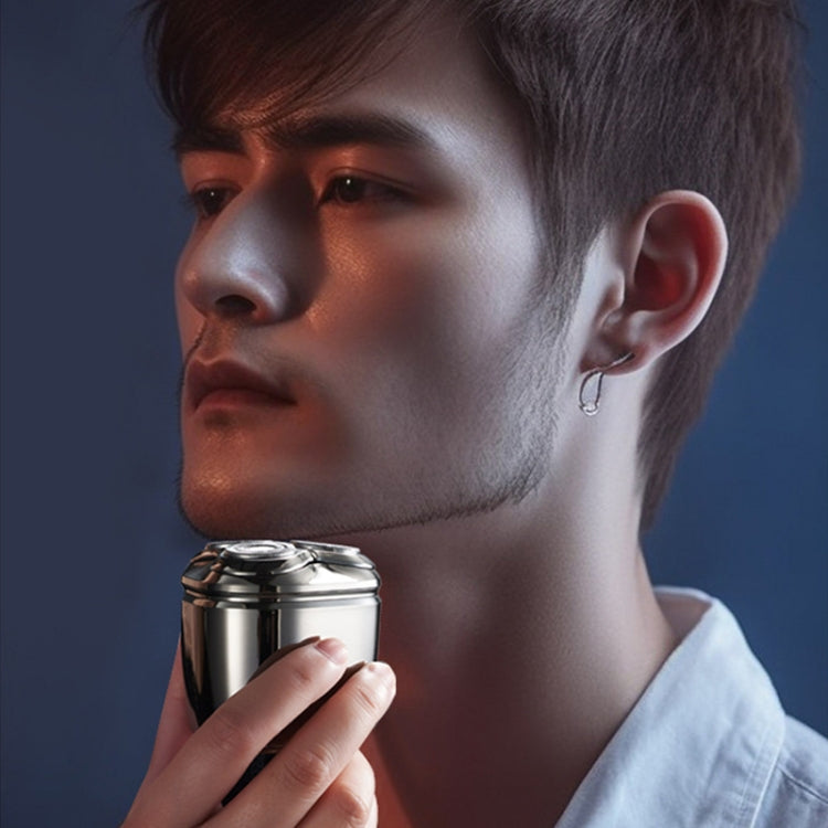 Mini Magnetic Head Shaver Smart LED Display Electric Shaver, Color: Green