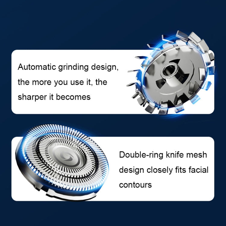 Mini Magnetic Head Shaver Smart LED Display Electric Shaver, Color: Gun-color