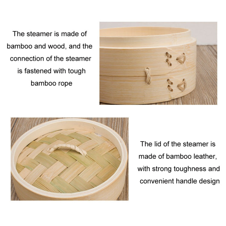 Bamboo Bun Steamer Food Veggie Steamer Basket, Size: 27cm Cage