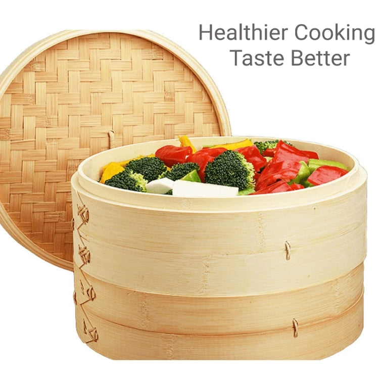 Bamboo Bun Steamer Food Veggie Steamer Basket, Size: 21cm Cage