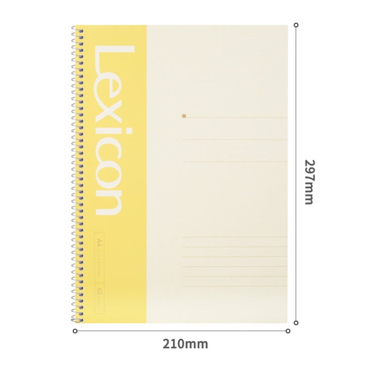 Deli 7688 A4 60-pages Spiral Bound Notebook Live Page Office Business Notepad(Random Color Delivery)