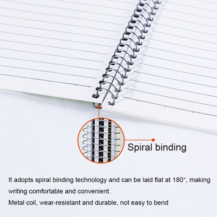 Deli 7688 A4 60-pages Spiral Bound Notebook Live Page Office Business Notepad(Random Color Delivery)