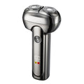 Men Electrical Shaver Portable Mini LED Digital Display Smart Shaving Razor(Bright Silver)