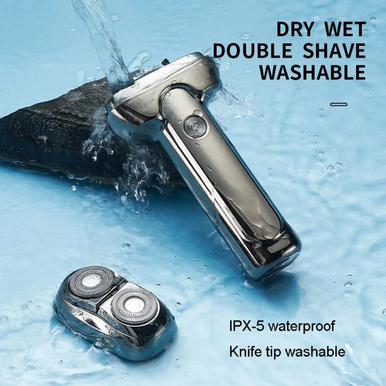 Men Electrical Shaver Portable Mini LED Digital Display Smart Shaving Razor(Fantasy Night Black)
