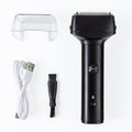 Men Reciprocating 3-Blade Rechargeable Shaver Washable Portable Beard Razor(Black)