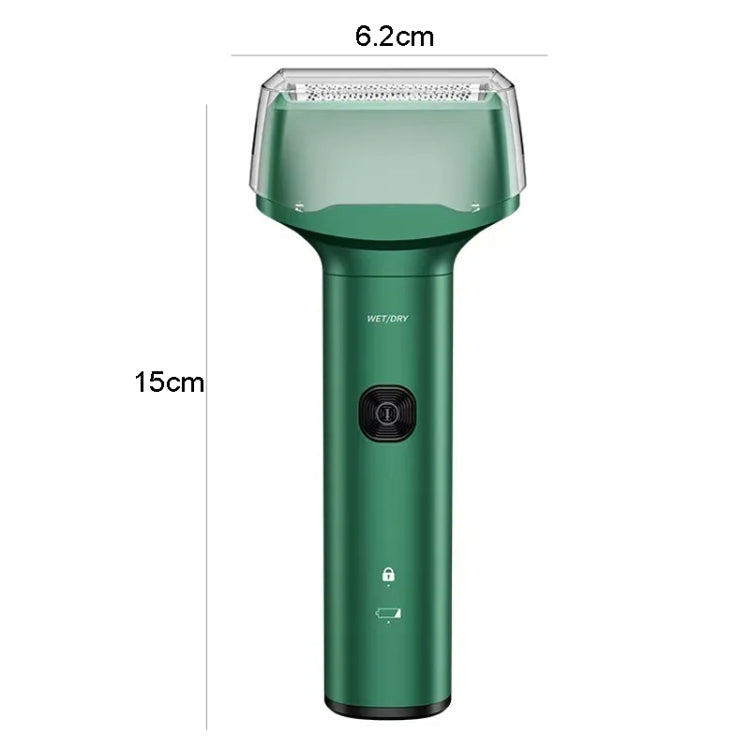Men Reciprocating 3-Blade Rechargeable Shaver Washable Portable Beard Razor(Gray)