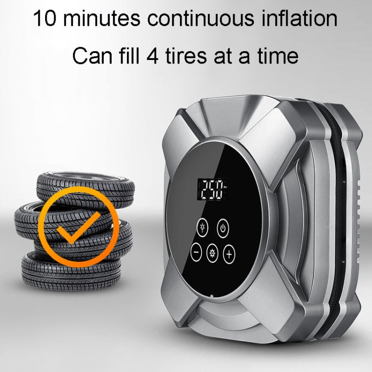 30 Cylinders Car Intelligent Digital Display Inflator Pump Portable Car Tire Pneumatic Engine(Black)