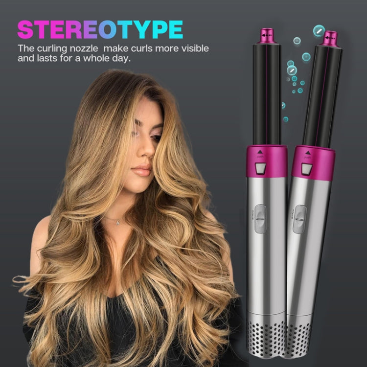5 In 1 Hot Air Comb Automatic Curling Iron Square Model Hair Styling Comb Curling And Straightening, Plug: US Plug