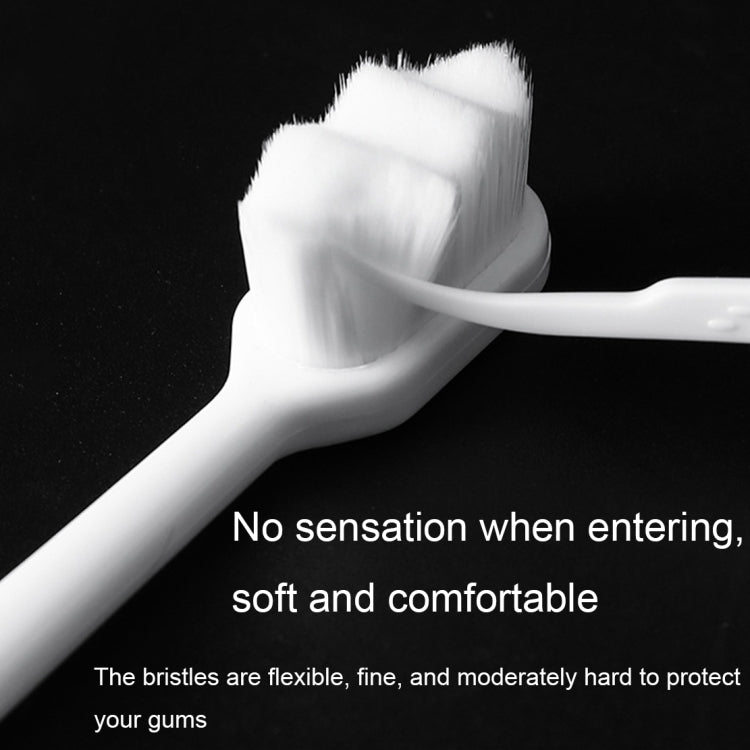 10pcs Nano Silk Soft Bristle Independent Packing Portable Couple Toothbrush, Spec: Black Flat-head