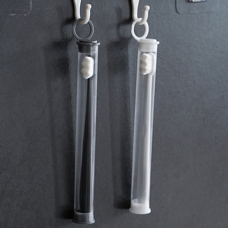 10pcs Nano Silk Soft Bristle Independent Packing Portable Couple Toothbrush, Spec: Black Flat-head