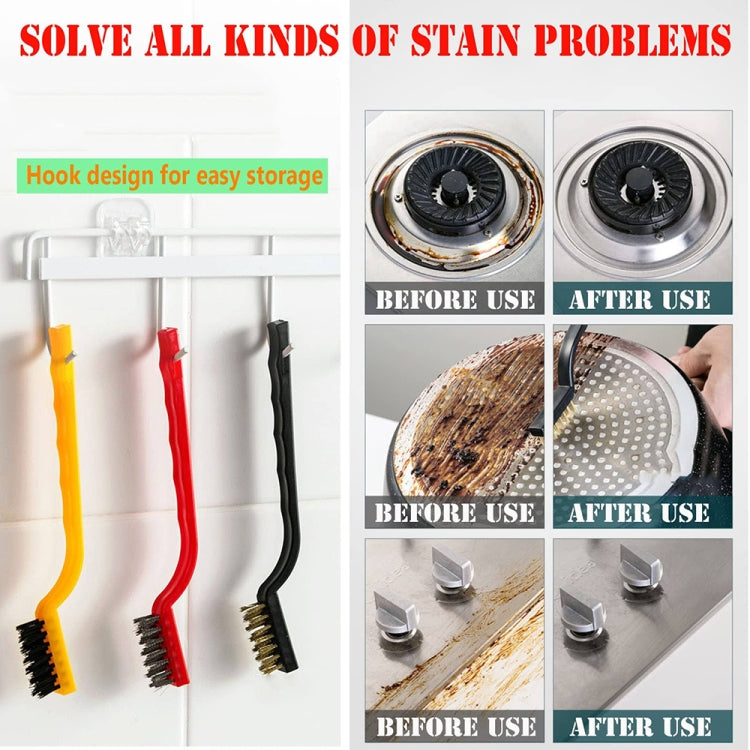 5pcs /Set Multifunctional Kitchen Stove Cleaning Brush Set Range Hood Sink Gap Brush