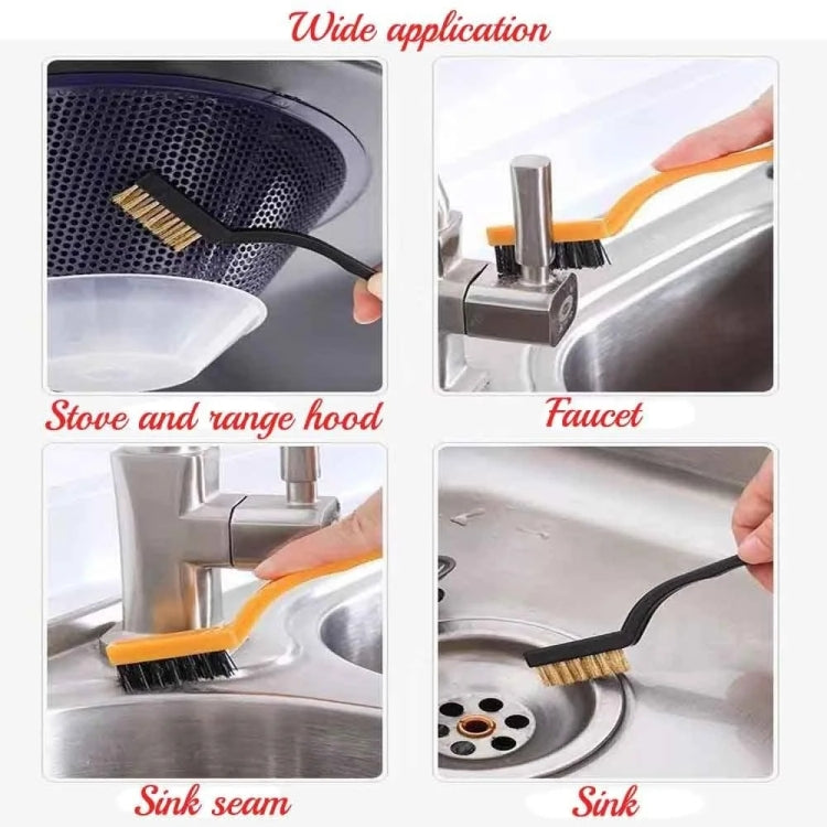 5pcs /Set Multifunctional Kitchen Stove Cleaning Brush Set Range Hood Sink Gap Brush