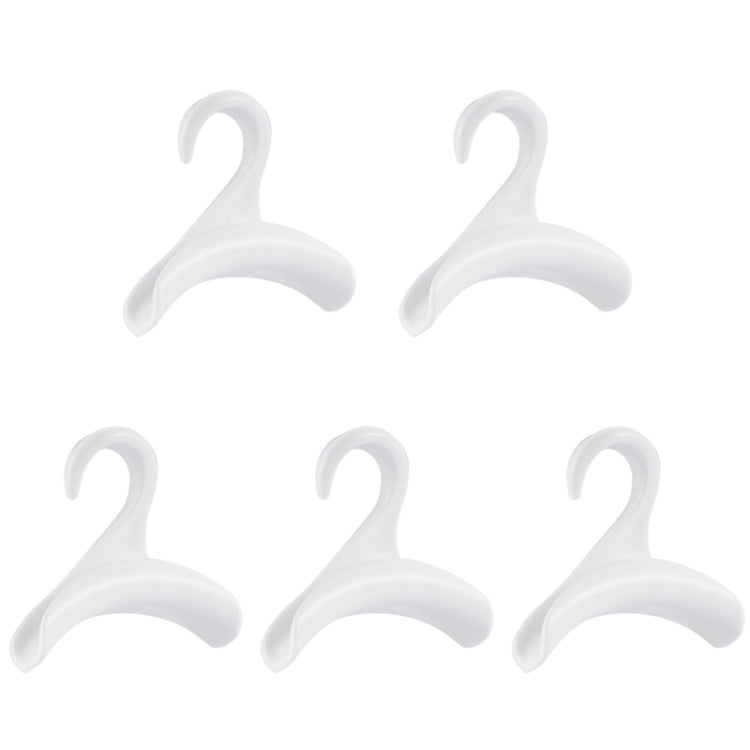 5pcs Wardrobe Hook Hat and Scarf Storage Rack Bag Anti-deformation Arch Hanger(White)