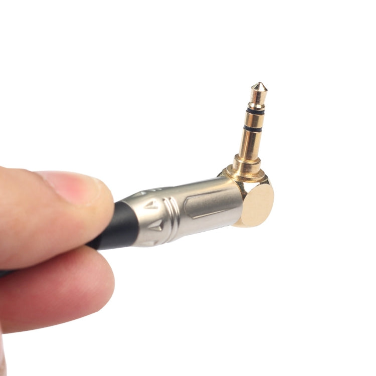 0.3m 90 Degree 3.5mm Stereo TRS Male to XLR 3Pin Male Audio Cable(Black)