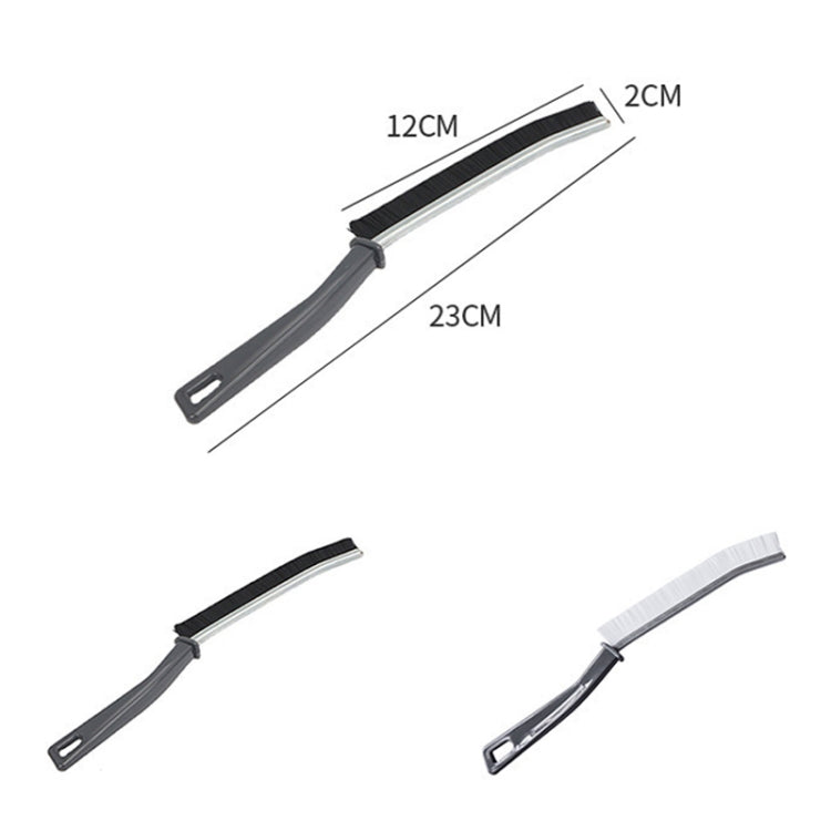 Bathroom Kitchen Tile Corner Cleaning Brush Multifunctional Window Crevice Groove Stiff Brush(Black)