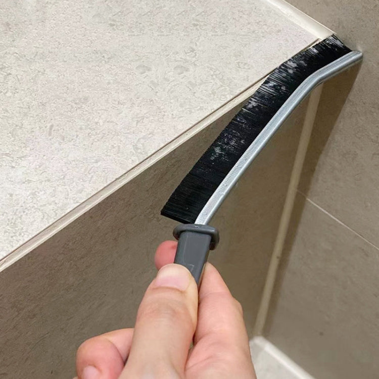 Bathroom Kitchen Tile Corner Cleaning Brush Multifunctional Window Crevice Groove Stiff Brush(Black)