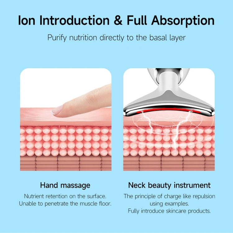 Electrical Neck Beauty Instrument Neck Massager Face Beauty Device, Style: Oval(Black)