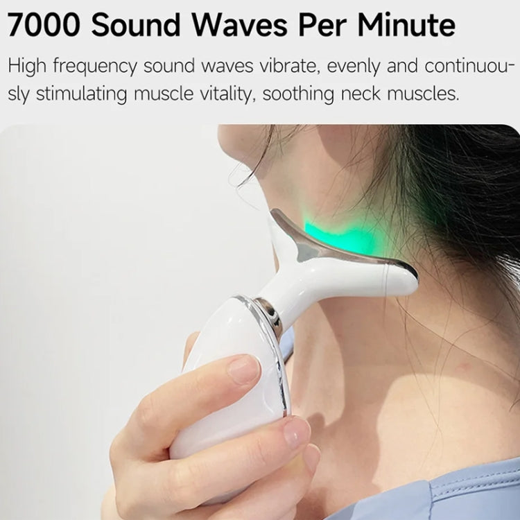 Electrical Neck Beauty Instrument Neck Massager Face Beauty Device, Style: Oval(Red)