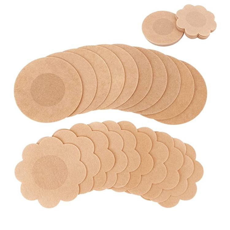 10pcs /Pack Disposable Anti-Bump Invisible Breathable Breast Patch, Model: Round(OPP Bag)