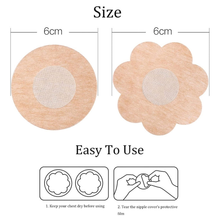 10pcs /Pack Disposable Anti-Bump Invisible Breathable Breast Patch, Model: Flower(OPP Bag)