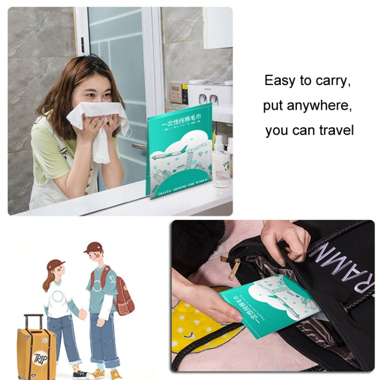 5pcs 30cmx60cm Pearl Pattern Travelling Cotton Disposable Face Towel Bagged Washcloths(Pink Packaging)