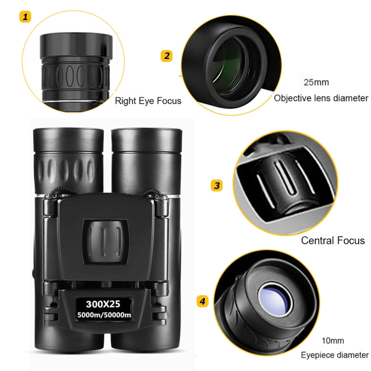 3000 x 22 Standard HD Powerful Folding Binoculars for Hunting Outdoor Camping