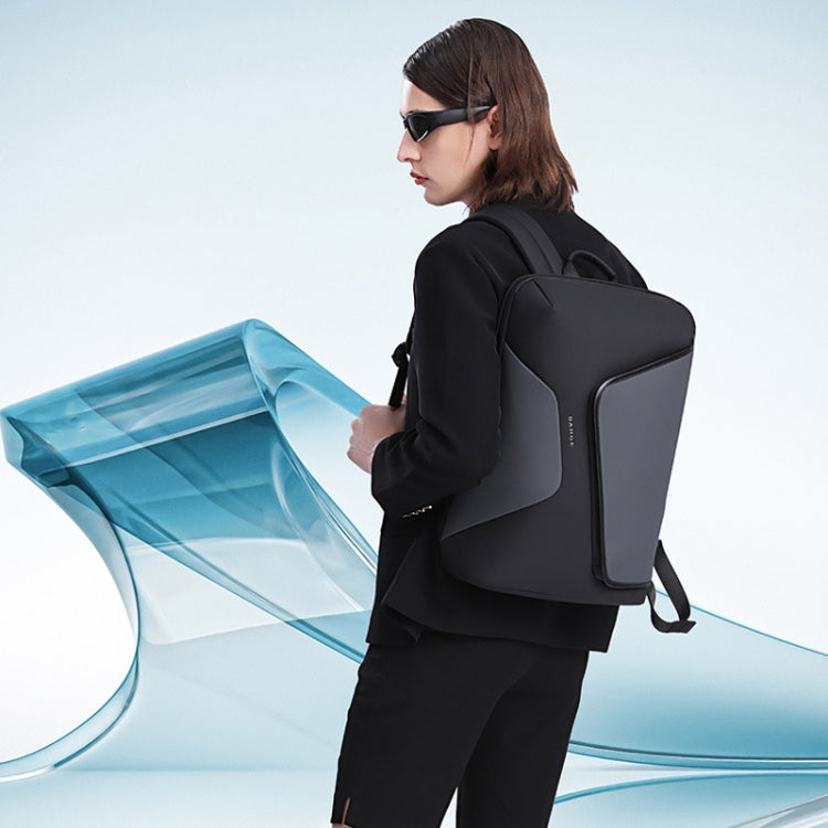 BANGE BG-2913 Mens Double-Shoulder Travel Outdoor Backpack Business Commuting Casual Laptop Bag(Black)