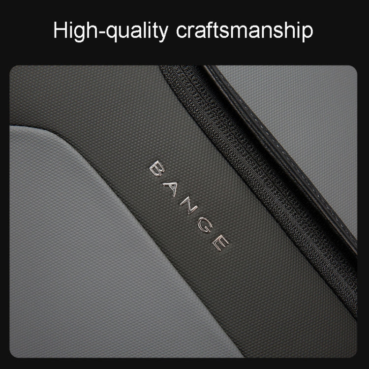BANGE BG-2913 Mens Double-Shoulder Travel Outdoor Backpack Business Commuting Casual Laptop Bag(Black)