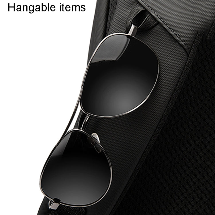 BANGE BG-7700 Large Capacity Mens Casual Double-Shoulder Backpack Student Computer Book Bag(Black)