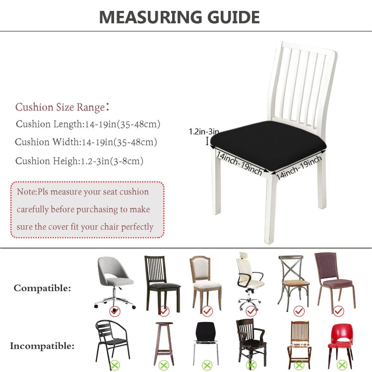 Diamond Plaid Jacquard Chair Cushion Cover Hotel Restaurant Dining Table Chair Cover(Dark Gray)
