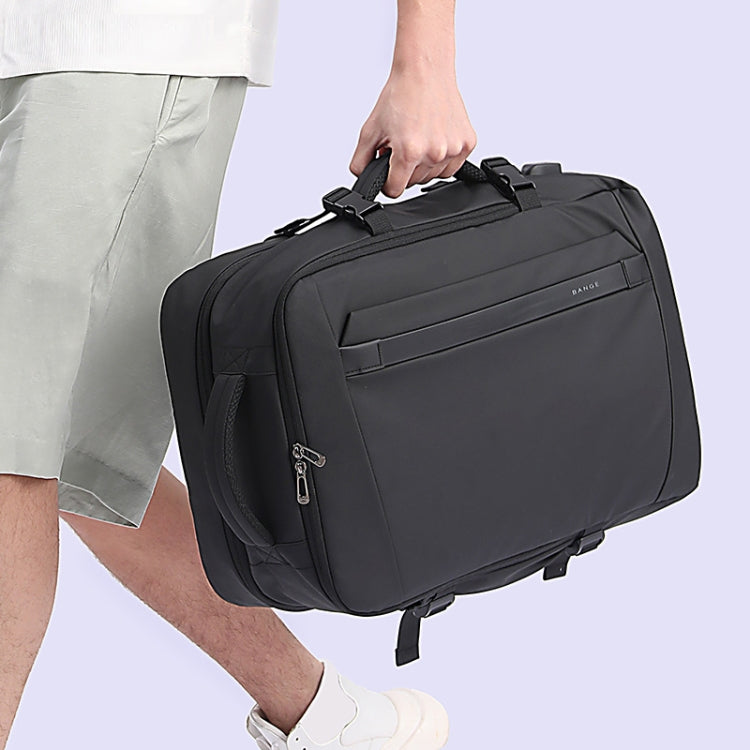 BANGE BG-2892 Mens Business Double-Shoulder Backpack Large Capacity Traveling Computer Bag(Black)