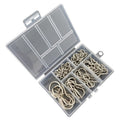 75pcs /Box Screw-in Ceiling Hook Set Home Storage Wall Cup Hook Lamp Hook(Silver)