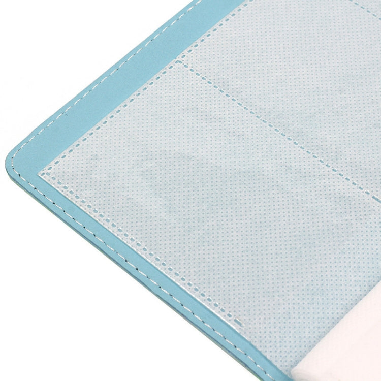 For Polaroid Mini11 3 Inch PU Photo Album Bank Card Stamp Storage Album, Pattern: Blue Bottom Rose