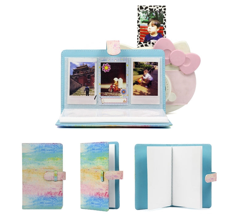 For Polaroid Mini11 3 Inch PU Photo Album Bank Card Stamp Storage Album, Pattern: Watermelon Pink