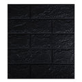 3mm Thickness 35x38.5cm 3D Self-Stick Wallpaper Soft Wrapping Waterproof Wall Sticker(Black)