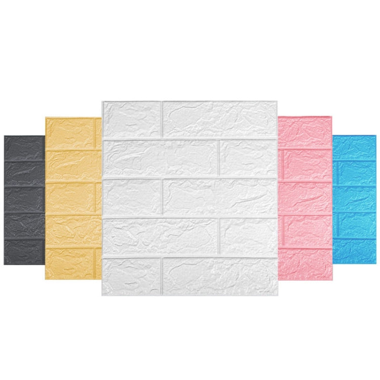 3mm Thickness 35x38.5cm 3D Self-Stick Wallpaper Soft Wrapping Waterproof Wall Sticker(Black)