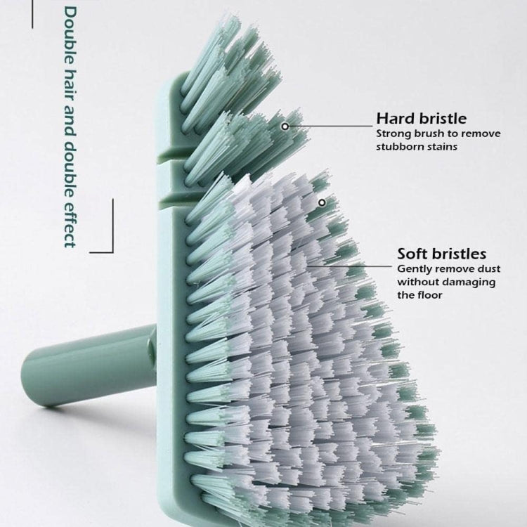 Triangular Floor Brush Long Handle Stiff Bristle Corner Crevice Brush(Pink)