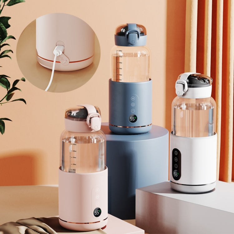 300ml Wireless Instant Water Warmer Electric Kettle for Baby Formula With 5200 mAh Battery Capacity(Pink)