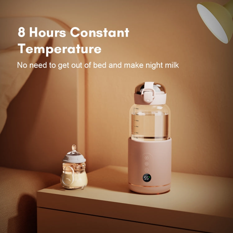 300ml Wireless Instant Water Warmer Electric Kettle for Baby Formula With 5200 mAh Battery Capacity(Pink)
