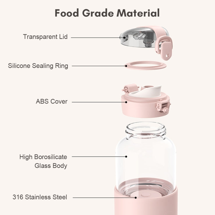 300ml Wireless Instant Water Warmer Electric Kettle for Baby Formula With 5200 mAh Battery Capacity(Pink)