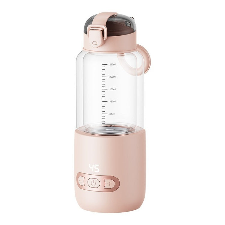 250ml Wireless Instant Water Warmer Electric Kettle for Baby Formula With 15000 mAh Battery Capacity(Pink)