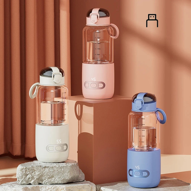250ml Wireless Instant Water Warmer Electric Kettle for Baby Formula With 15000 mAh Battery Capacity(Pink)