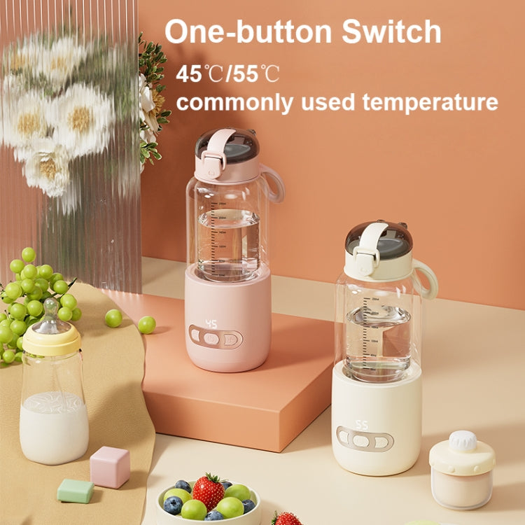 250ml Wireless Instant Water Warmer Electric Kettle for Baby Formula With 15000 mAh Battery Capacity(Pink)